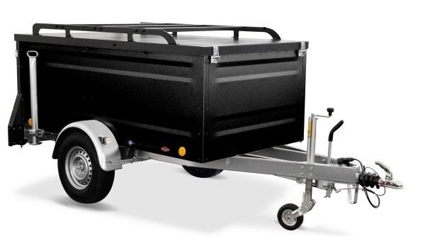 TPV Kofferanhänger 1300kg KT-EB3 Geschlossen Gebremst Schwarz
