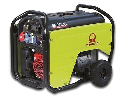 PRAMAC S 8000 THI AVR benzinbetriebener Stromerzeuger 400 V | 8,3 kVA (E-Starter)