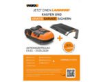 WORX 20V Akku-Mähroboter Landroid L2000 22cm/2.000 m² mit App WR155E, inkl. Installationsmaterial