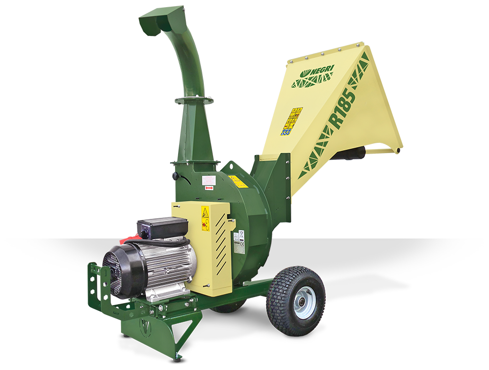 NEGRI Biohäcksler R185 / Elektro-Häcksler mit Transporträder