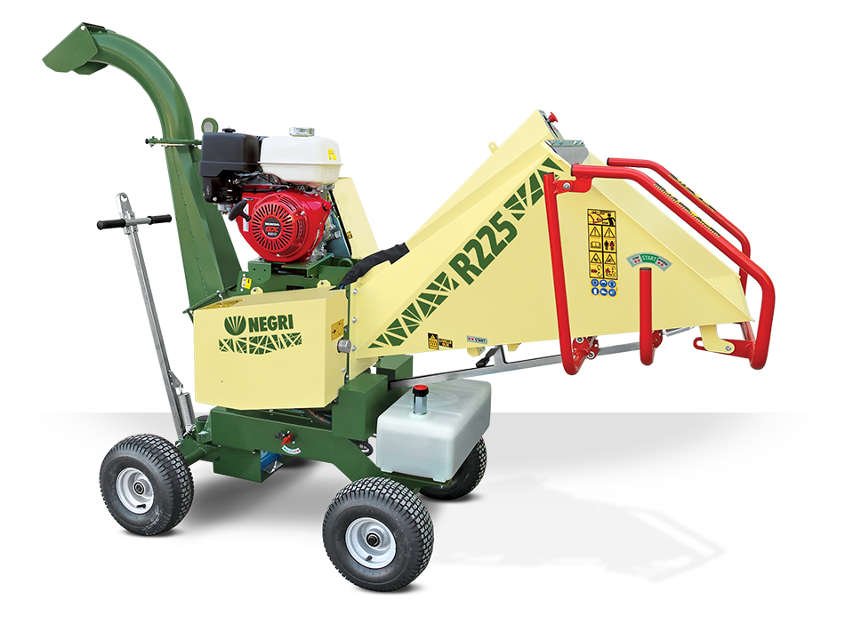 NEGRI Biohäcksler R225 / Benzin-Häcksler mit Transportfahrwerk